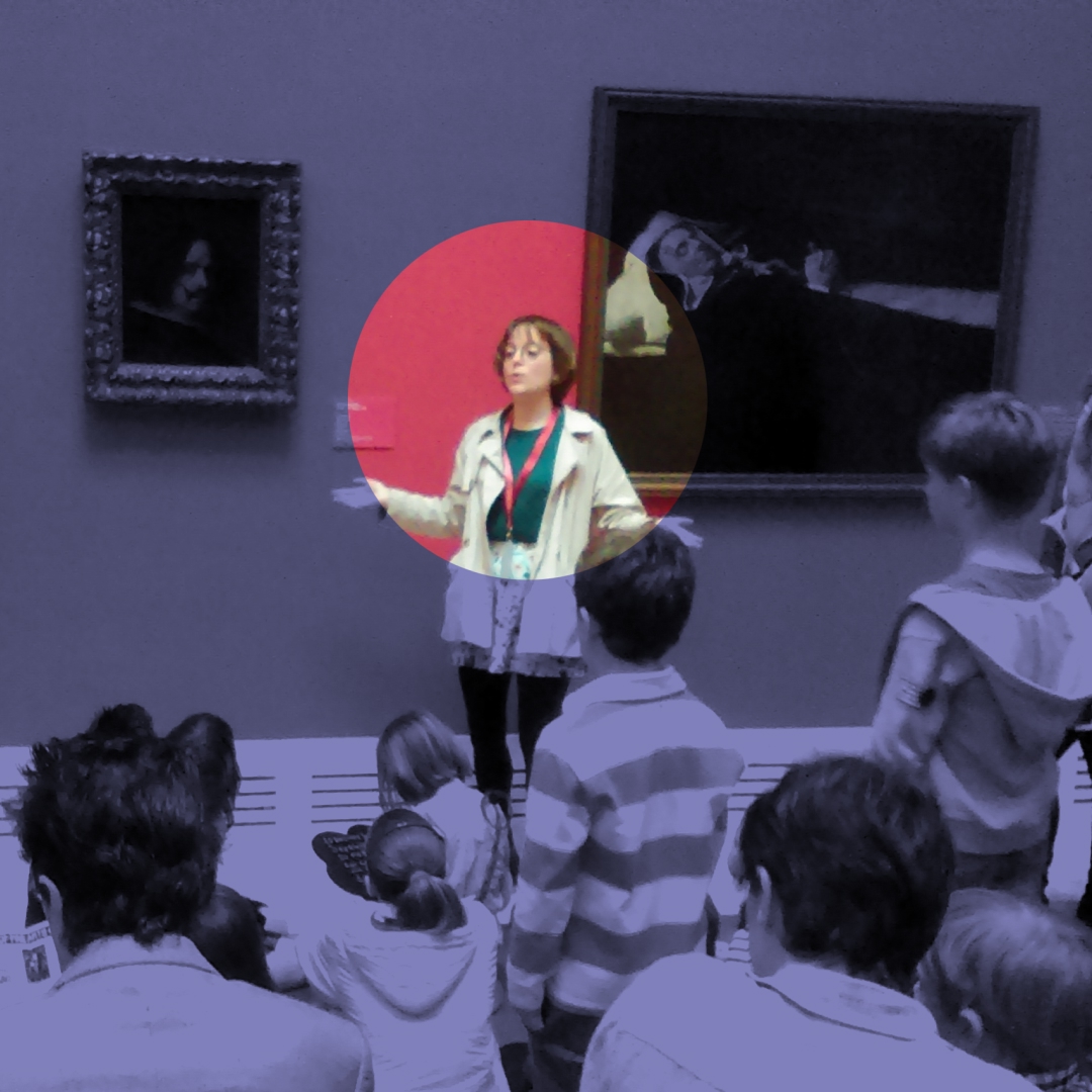 Ana en el Museo de Bellas Artes de Valencia.